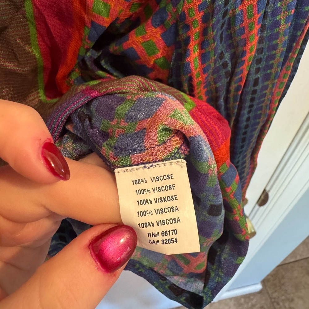 Anthropologie Conditions Apply Multicolor Striped Blouse, Small - Picture 4 of 8